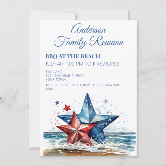 Family Reunion Party Invitation (Front)
