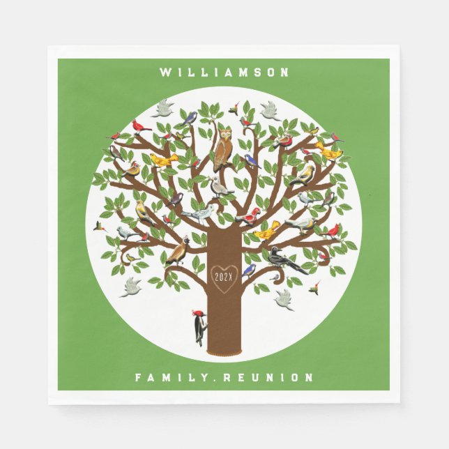 Family Reunion Party Napkin (Front)