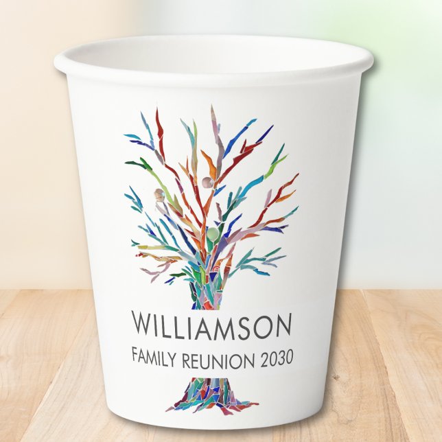  Family Reunion Personalised Family Tree Paper Cup (Creator Uploaded)