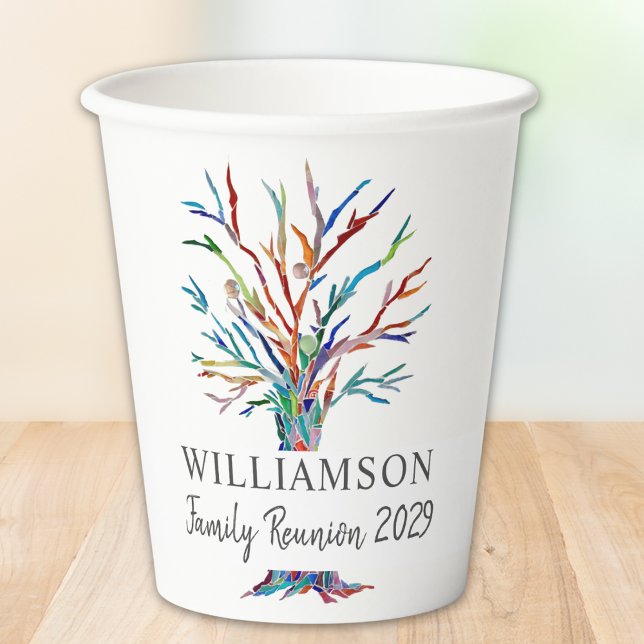  Family Reunion Personalised Family Tree Paper Cup (Creator Uploaded)