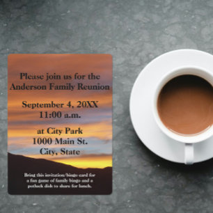 Family Reunion Photo Bingo Sunset Photo