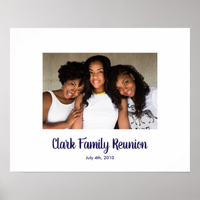 Family Reunion photo custom Sign In Party Board (Front)
