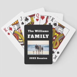 Family Reunion Photo Name Unique Novelty Keepsake Playing Cards