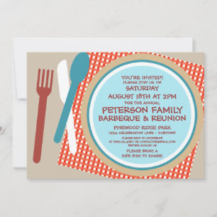 Family Reunion Picnic Barbeque Invitation
