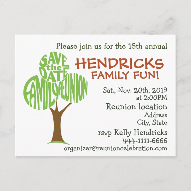 Family reunion postcard (Front)