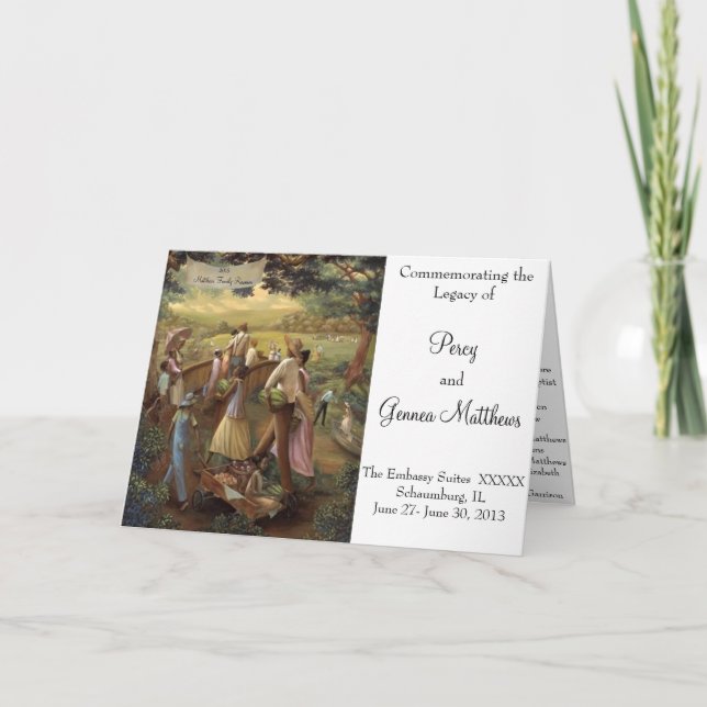 Family Reunion Program (Front)