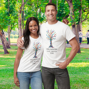 Family Reunion Rainbow Family Tree T-Shirt
