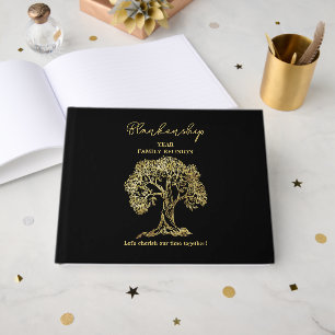 Family Reunion Registry Gold Artwork Tree Guest Book