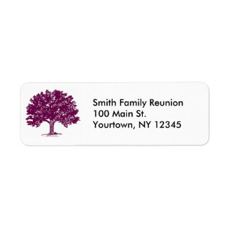 Family Reunion Return Address Labels