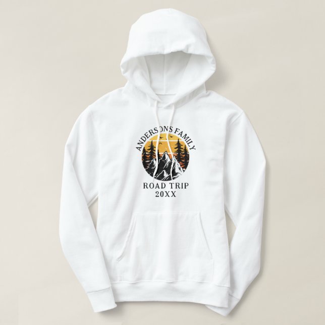 Family Reunion Road Trip Mountain Personalised  Hoodie (Design Front)