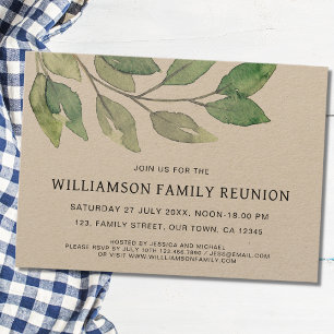 Family Reunion Rustic Invitation