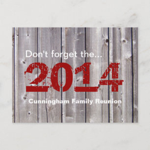 Family Reunion Rustic Invitation Postcard