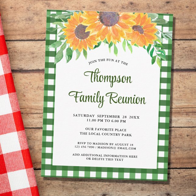 Family Reunion Rustic Invitation Postcard (Creator Uploaded)