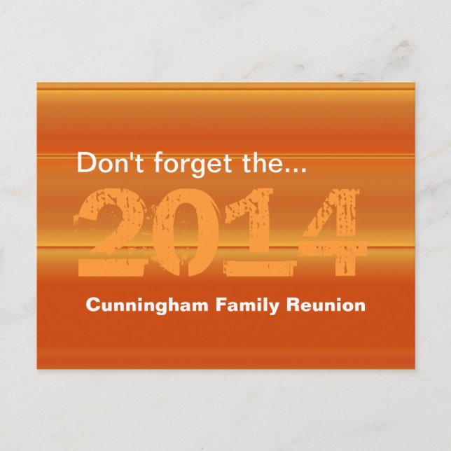 Family Reunion Rustic Postcard (Front)