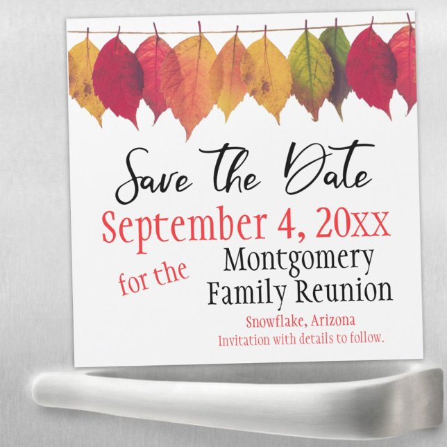 Family Reunion Save The Date Autumn Color Leaves (Creator Uploaded)