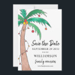 Family Reunion Save the Date Card<br><div class="desc">This Family Reunion Save the Date Card features a hand-painted decorated palm tree.
Easily customisable.
To edit further use the Design Tool to change the font,  font size,  or colour.
Because we create our artwork you won't find this exact image from other designers.
Original Watercolor © Michele Davies.</div>