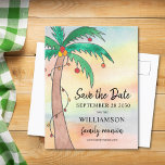 Family Reunion Save the Date Postcard<br><div class="desc">This Family Reunion Save the Date Postcard features a hand-painted decorated palm tree on a watercolor background.
Easily customisable.
Original Watercolor © Michele Davies.</div>