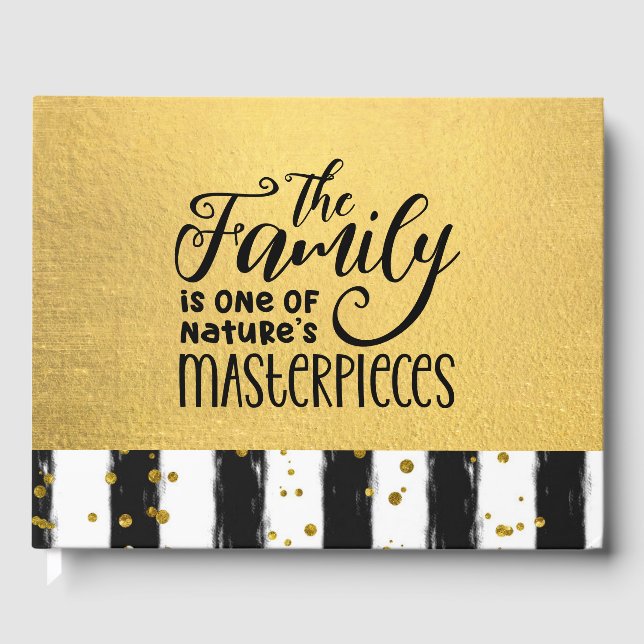 Family Reunion Sign in Book, Message Book, Memory  Guest Book (Front)