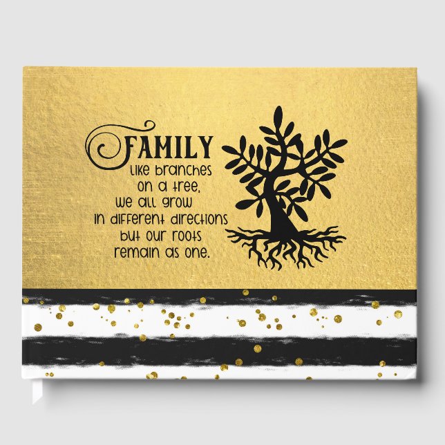 Family Reunion Sign in Book, Message Book, Memory  Guest Book (Front)