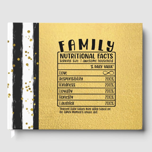 Family Reunion Sign in Book, Message Book, Memory  Guest Book (Front)