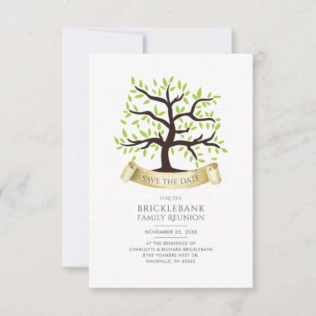 Family Reunion Simple Modern Save The Date (Front)