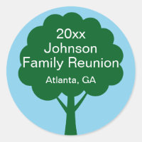 Family Reunion Souvenir with Name, Tree & Year