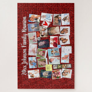 Family Reunion & Special Event Photo Collage Jigsaw Puzzle