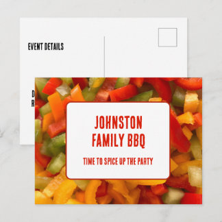 Family Reunion Spice Up The Party BBQ Announcement Postcard