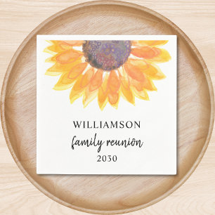 Family Reunion Sunflower Napkin