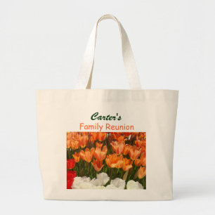 Family Reunion tote bags gifts Tulip Flowers