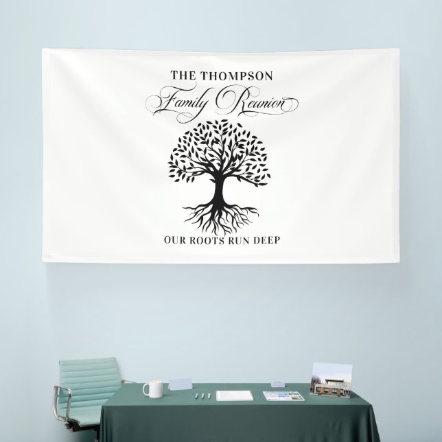 Family reunion tree backdrop banner (Tradeshow)
