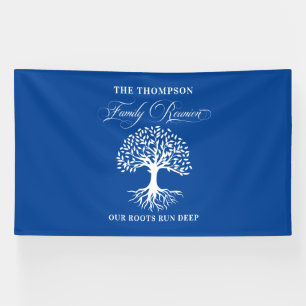 Family reunion tree backdrop banner