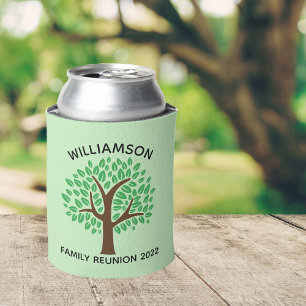 Family Reunion Tree Cute Custom Matching Keepsake Can Cooler
