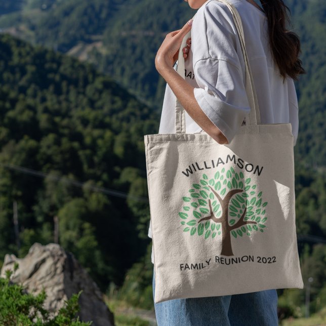 Family Reunion Tree Cute Custom Matching Keepsake Tote Bag (Creator Uploaded)