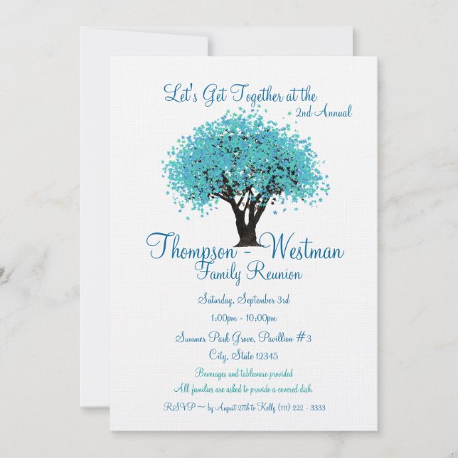 Family Reunion Tree Invitation (Front)