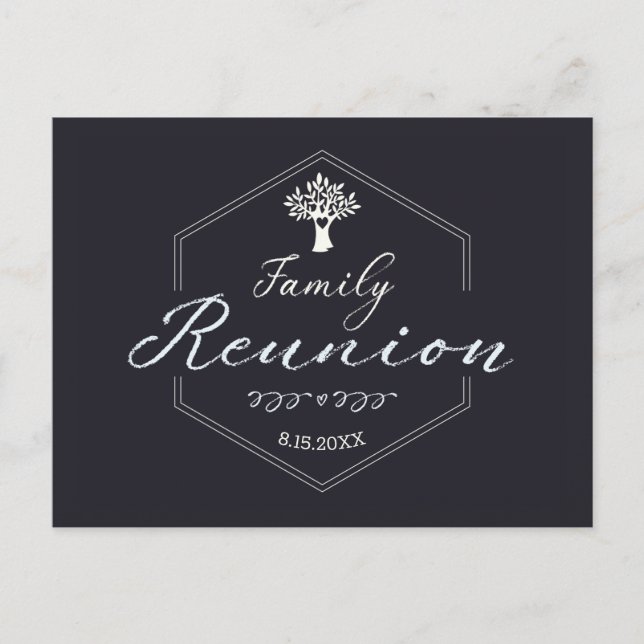 Family Reunion Tree Invitation Postcard (Front)