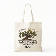 Family Reunion Tree Tote Bag