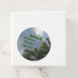 Family Reunion Tropical Palm Tree Beach Vacation Favour Tags