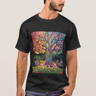 Family Reunion Under a Majestic Tree Mens Tshirt