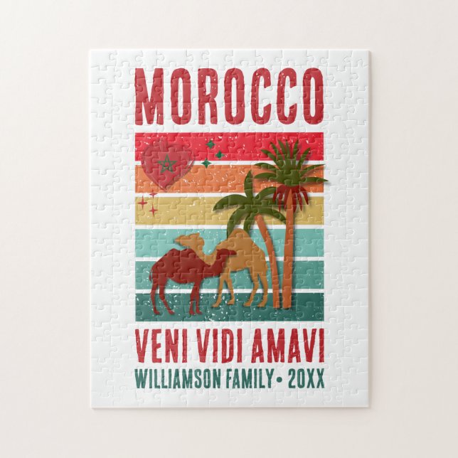 Family Reunion Vacation Morocco Trip Souvenir  Jigsaw Puzzle (Vertical)