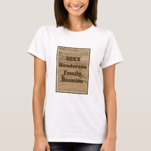 Family Reunion Wearable Keepsake Rustic Brown T-Shirt