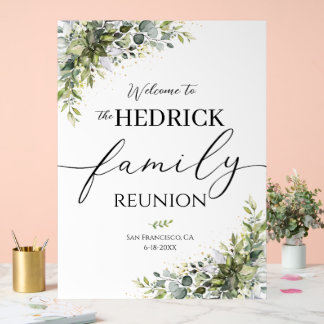 Family Reunion Welcome Sign, Reunion Poster