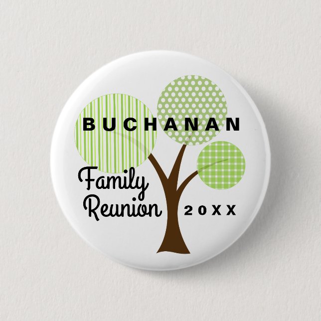 Family Reunion Whimsical Button Souvenir Gift (Front)