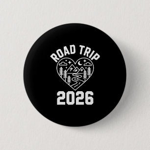 Family Road Trip 2026 6 Cm Round Badge