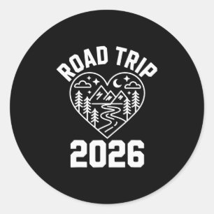 Family Road Trip 2026 Classic Round Sticker