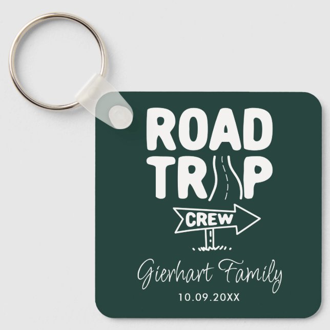 Family Road Trip Custom Annual Summer Trip Key Ring (Front)