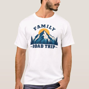  Family Road Trip Mountain Sunset T-Shirt