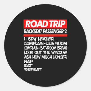 Family Road Trip Shirts Funny _ Vacation _ Summer Classic Round Sticker
