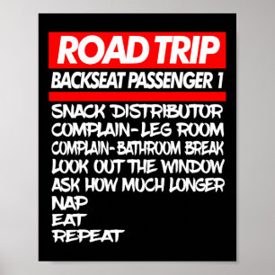 Family Road Trip Shirts Funny Vacation Summer Outd Poster