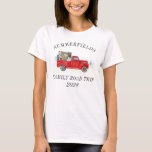 Family Road Trip Summer Vacation Matching Mum T-Shirt<br><div class="desc">Our classic watercolor red truck loaded up with luggage is perfect for a family road trip, summer vacation or family reunion. You can customise it with your family name, occasion and year of the a family adventure. Makes a great celebratory holiday week with matching tees for mum, dad, daughter, son,...</div>